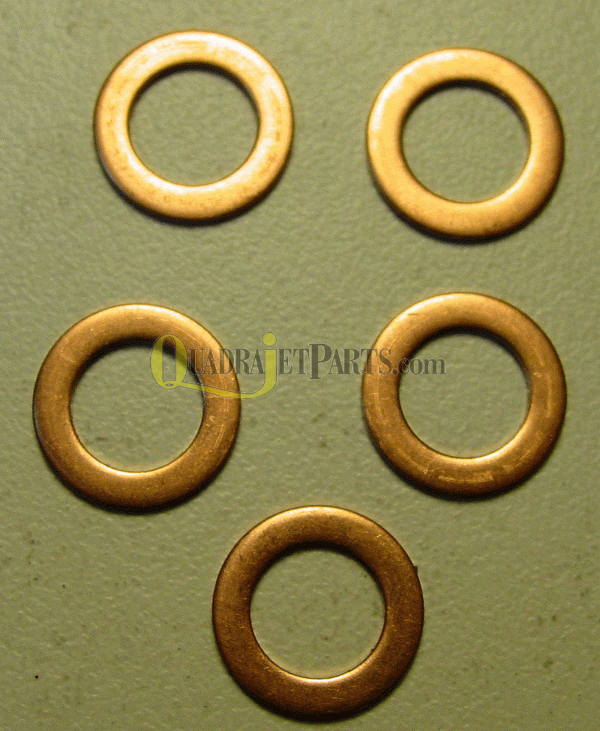 5/16" Inlet Fitting / Sight Plug Copper Gaskets, 5 pack